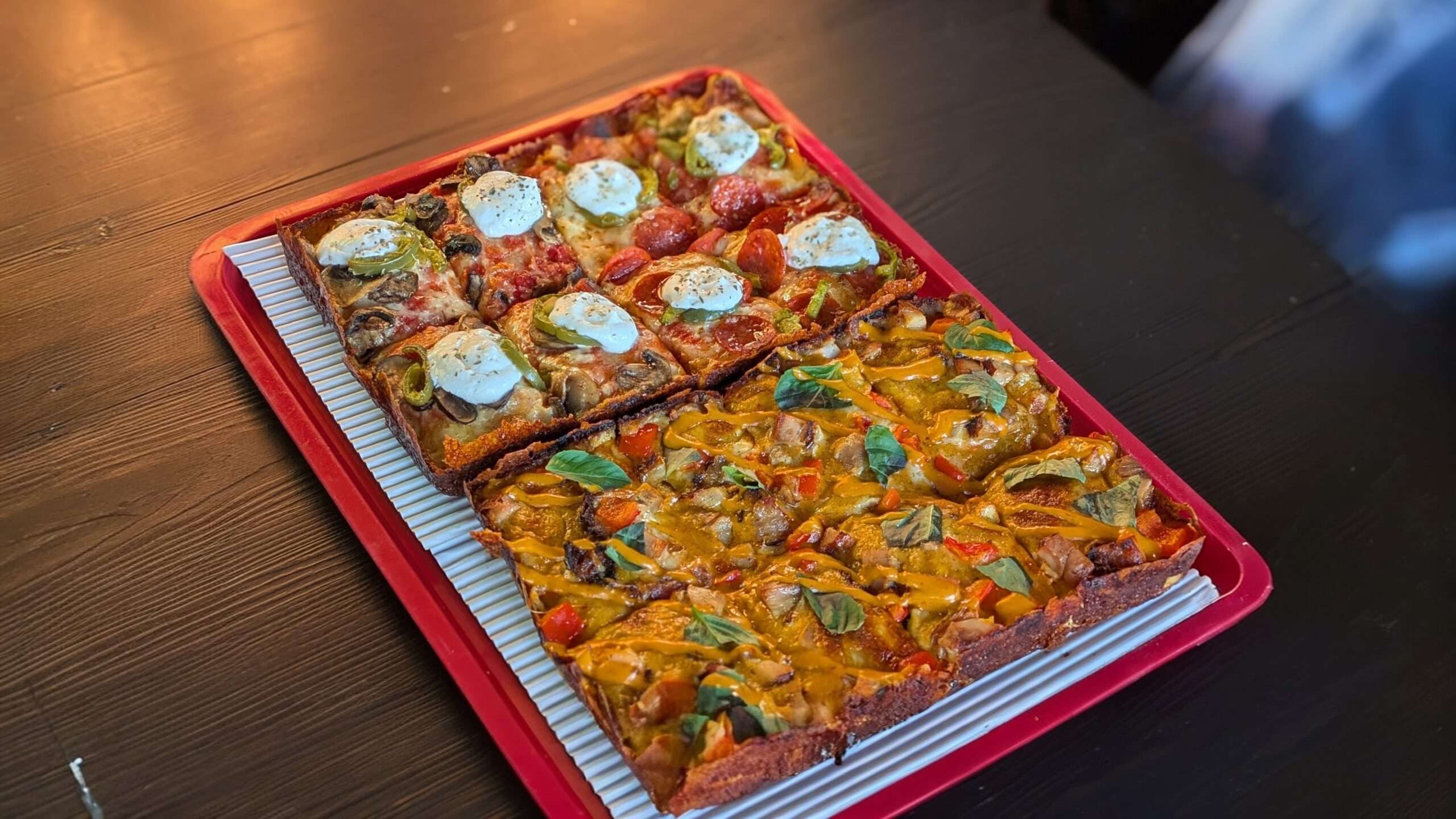 Pizza served on a Toronto food tour